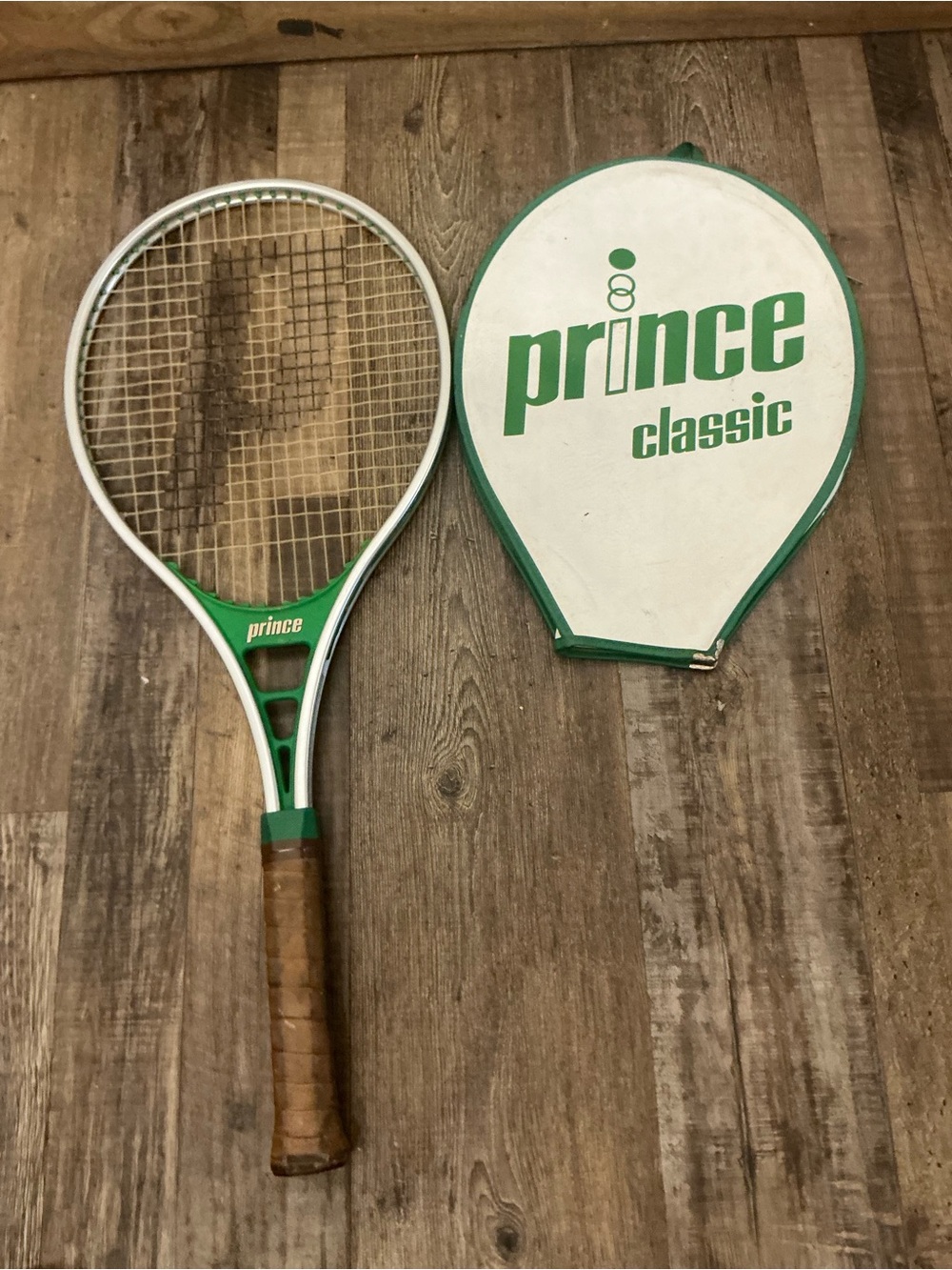Vintage New Old stock Prince Classic Tennis Racquet Aluminum 4 1/4 Grip W/ Cover
